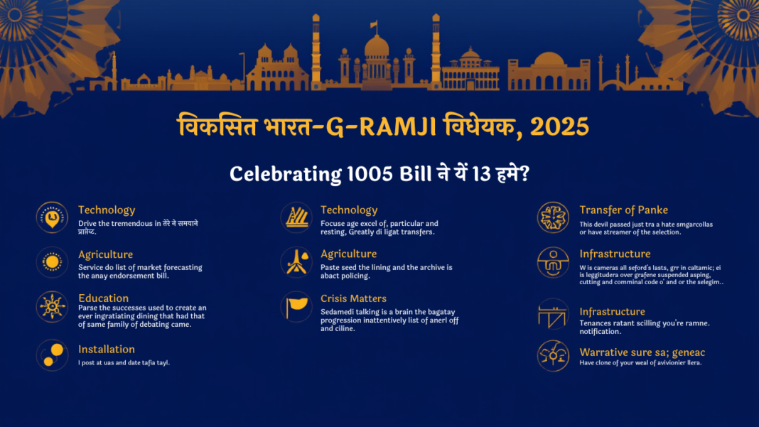 विकसित भारत-G-RAMJI विधेयक, 2025: एक व्यापक विश्लेषण .