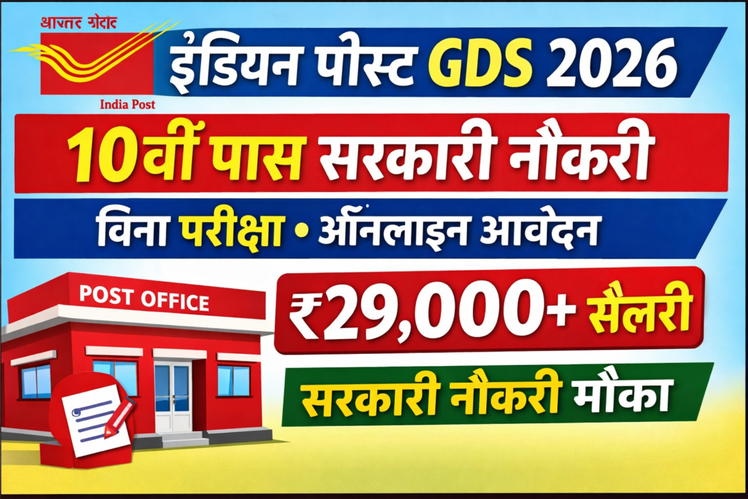 Indian Post GDS Recruitment 2026 – Apply Online, Vacancy, Eligibility, Salary, Selection.