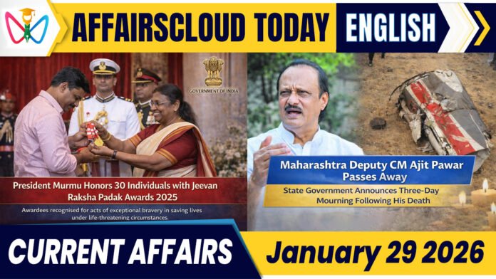 Current Affairs 29 January 2026