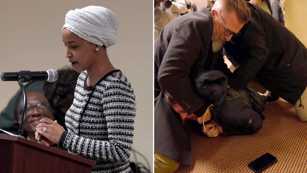 US Democratic congresswoman Ilhan Omar attacked during speech in Minneapolis, sprayed by unknown substance | VIDEO | World News