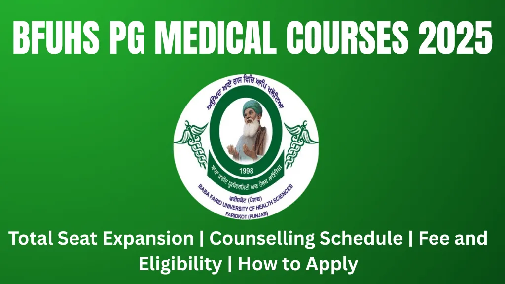 BFUHS PG Medical Courses 2025: New Specialities, Seat Increase
