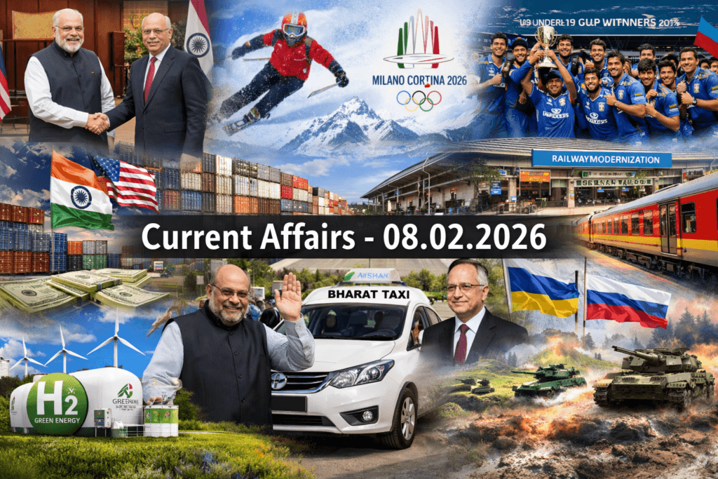 CURRENT AFFAIRS – 08.02.2026 | Daily GK Update