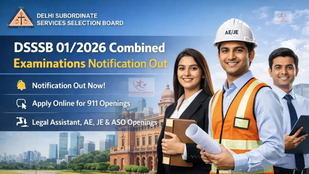 DSSSB Recruitment 2026: 911 Posts Notification – Eligibility, Syllabus, Apply Online Link