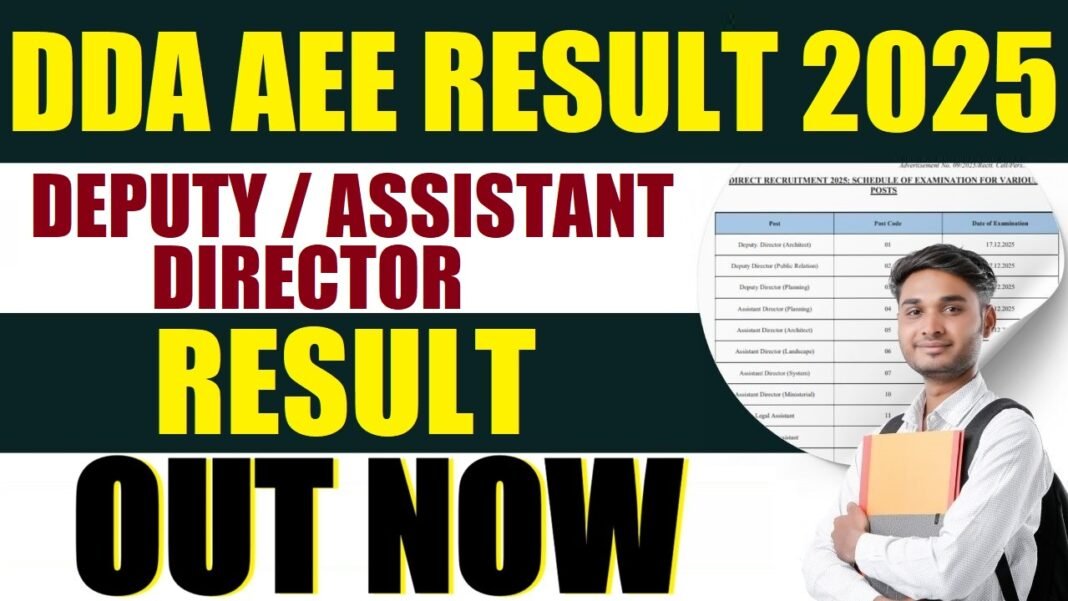 DDA Various Post Result 2026 Out Check to Direct Link
