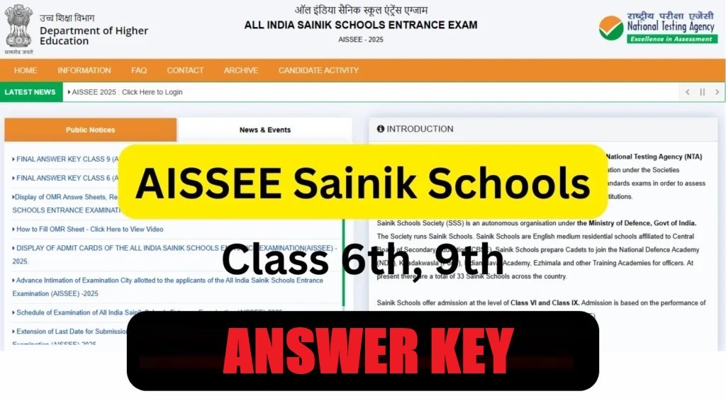 NTA AISSEE Result 2026 Out