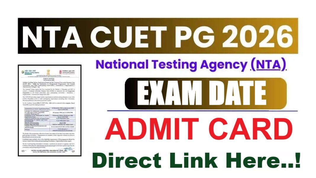 NTA CUET PG Admit Card 2026 Out