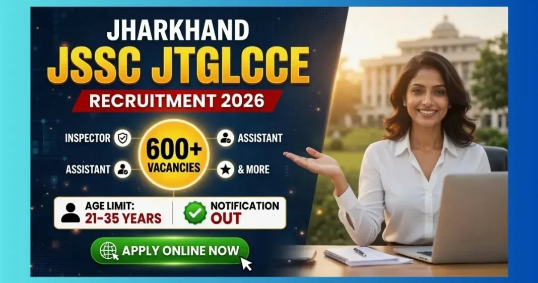 Jharkhand JSSC JTGLCCE Recruitment 2026: Apply for 611 Assistant, Inspector & More Posts.